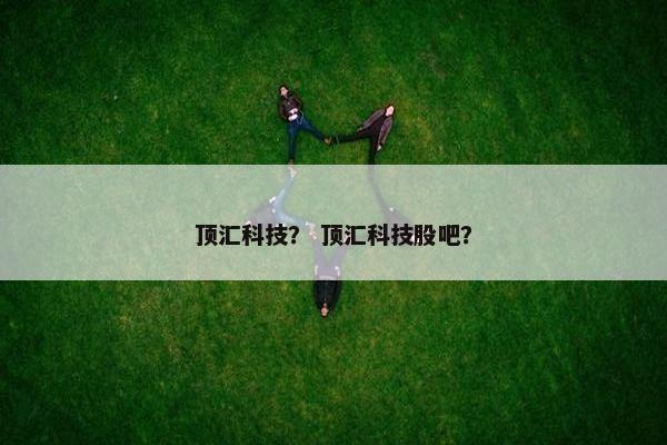 顶汇科技？ 顶汇科技股吧？