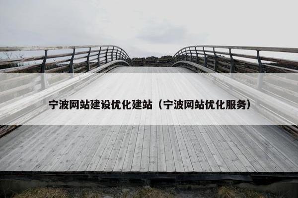 宁波网站建设优化建站（宁波网站优化服务）
