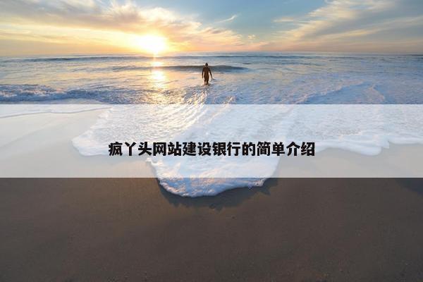 疯丫头网站建设银行的简单介绍
