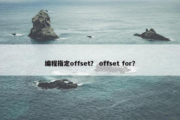 编程指定offset？ offset for？
