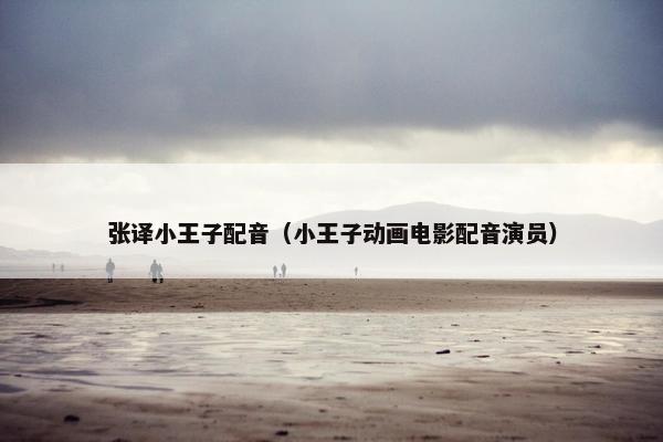 张译小王子配音（小王子动画电影配音演员）