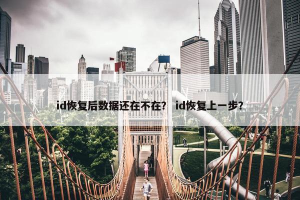 id恢复后数据还在不在？ id恢复上一步？