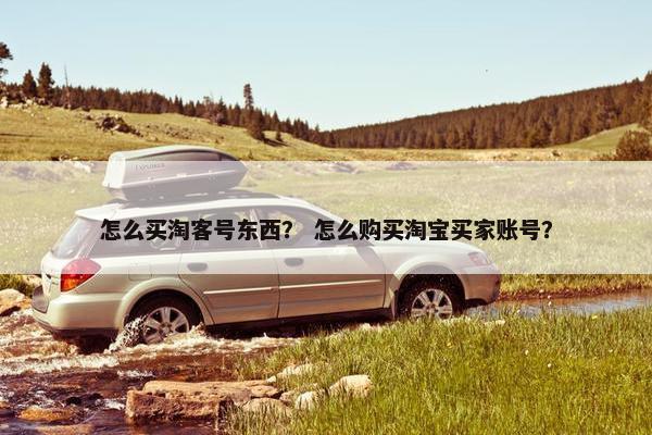 怎么买淘客号东西？ 怎么购买淘宝买家账号？