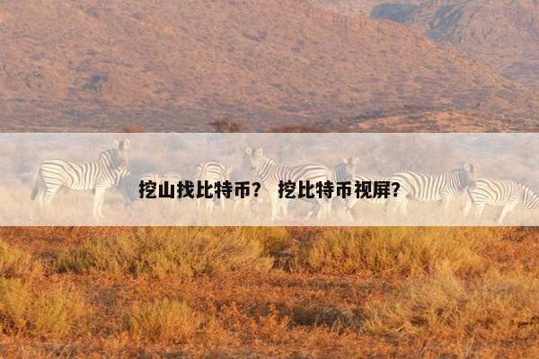 挖山找比特币? 挖比特币视屏? 挖山找比特币? 挖比特币视屏?