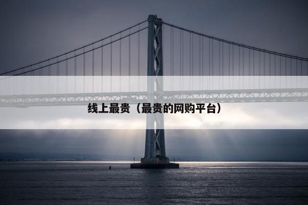 线上最贵（最贵的网购平台）