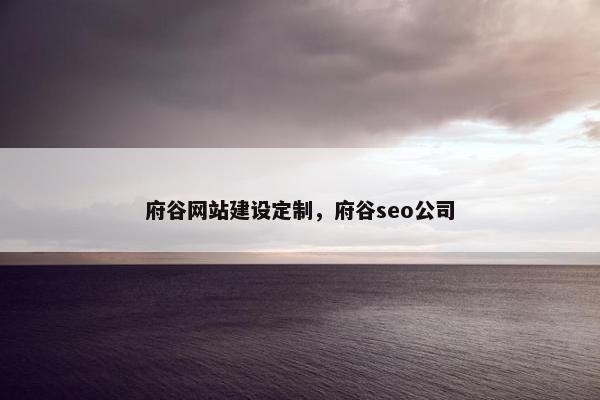府谷网站建设定制，府谷seo公司