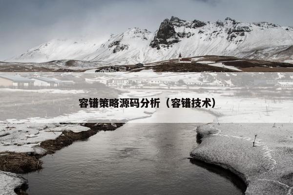 容错策略源码分析（容错技术）