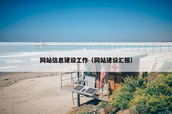 网站信息建设工作（网站建设汇报）