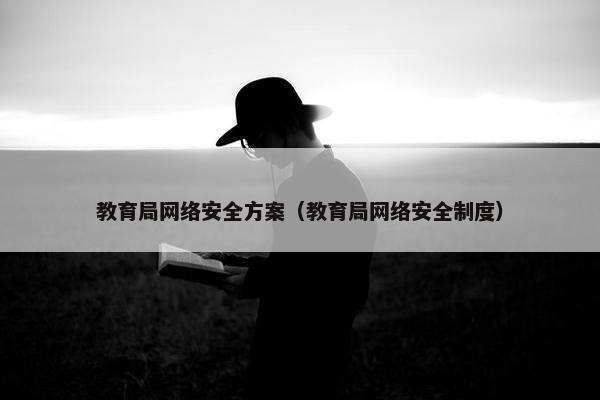 教育局网络安全方案（教育局网络安全制度）