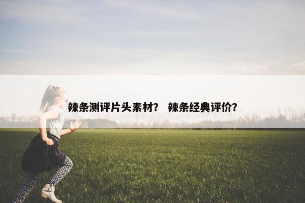 辣条测评片头素材？ 辣条经典评价？