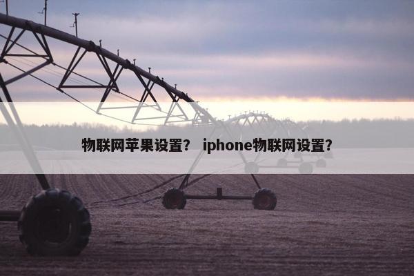 物联网苹果设置？ iphone物联网设置？