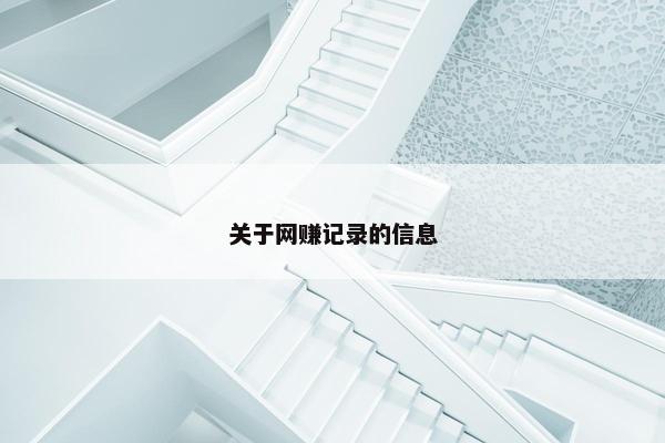 关于网赚记录的信息