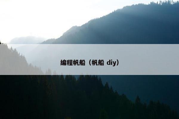 编程帆船（帆船 diy）