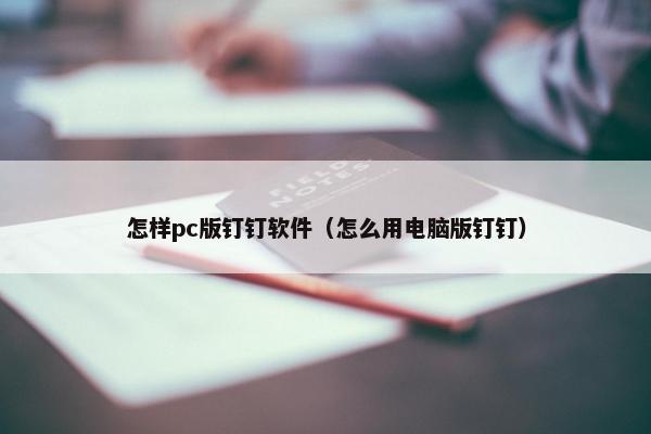 怎样pc版钉钉软件（怎么用电脑版钉钉）