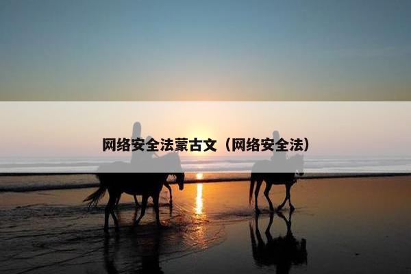 网络安全法蒙古文（网络安全法）