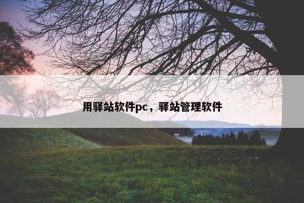 用驿站软件pc，驿站管理软件