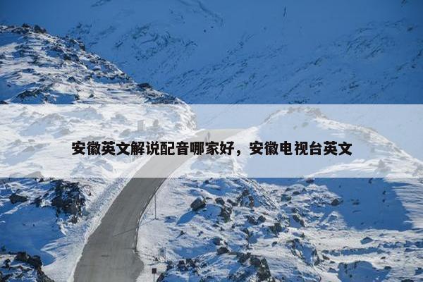 安徽英文解说配音哪家好，安徽电视台英文