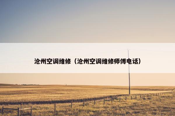 沧州空调维修（沧州空调维修师傅电话）