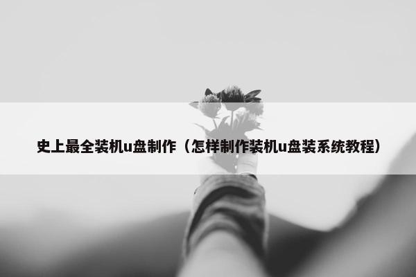 史上最全装机u盘制作（怎样制作装机u盘装系统教程）