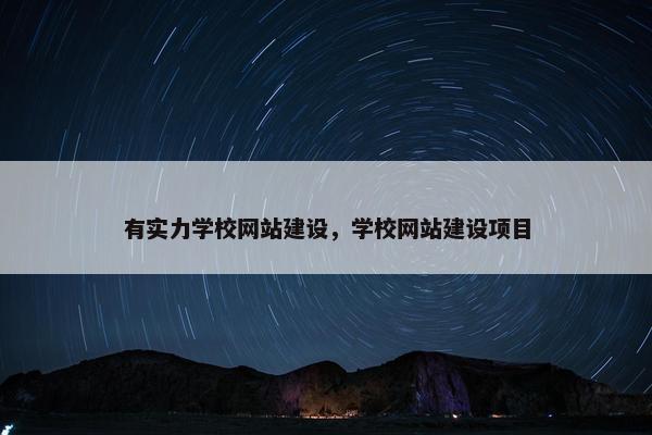 有实力学校网站建设，学校网站建设项目
