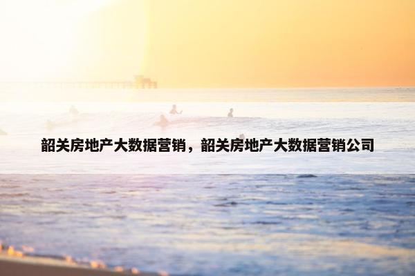 韶关房地产大数据营销，韶关房地产大数据营销公司