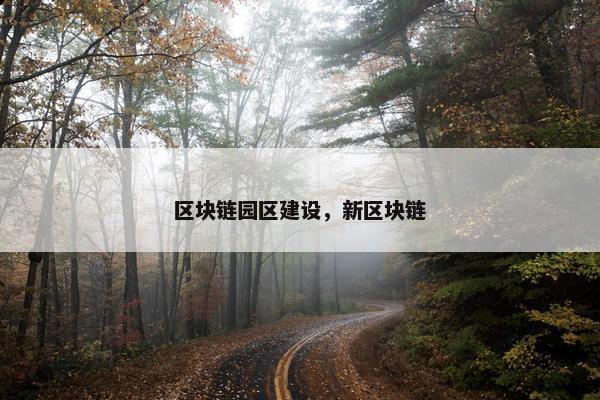 区块链园区建设，新区块链