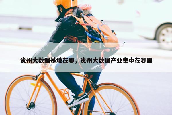贵州大数据基地在哪，贵州大数据产业集中在哪里