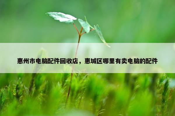 惠州市电脑配件回收店，惠城区哪里有卖电脑的配件