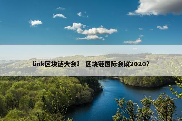 link区块链大会？ 区块链国际会议2020？