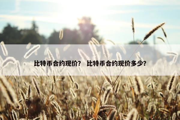 比特币合约现价？ 比特币合约现价多少？