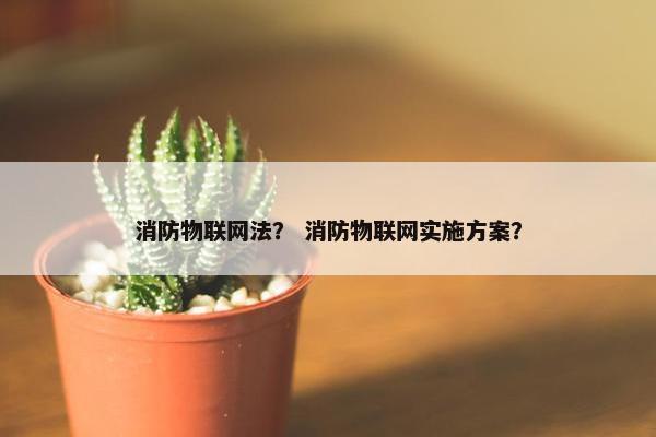 消防物联网法？ 消防物联网实施方案？