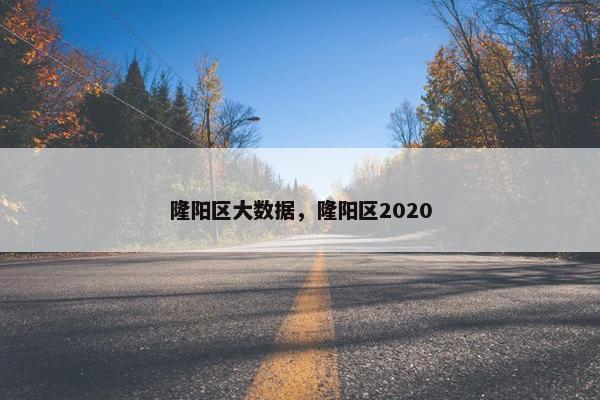 隆阳区大数据，隆阳区2020