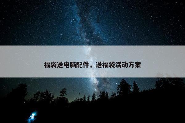 福袋送电脑配件，送福袋活动方案