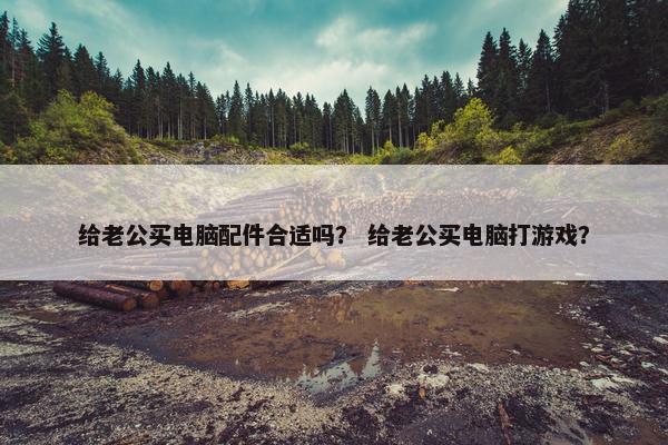 给老公买电脑配件合适吗？ 给老公买电脑打游戏？
