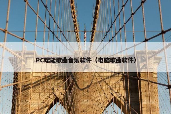 PC端能歌曲音乐软件（电脑歌曲软件）
