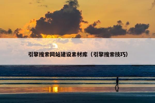 引擎搜索网站建设素材库（引擎搜索技巧）