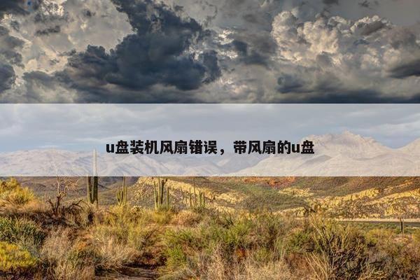 u盘装机风扇错误，带风扇的u盘