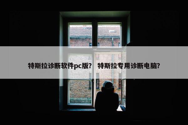 特斯拉诊断软件pc版？ 特斯拉专用诊断电脑？