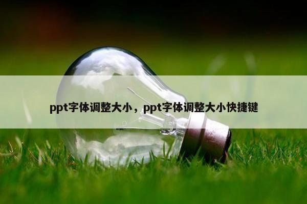 ppt字体调整大小，ppt字体调整大小快捷键
