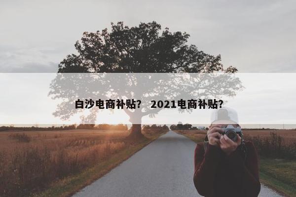 白沙电商补贴？ 2021电商补贴？