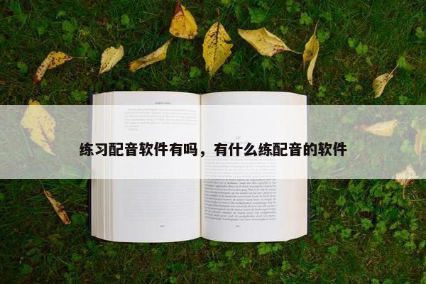 练习配音软件有吗，有什么练配音的软件