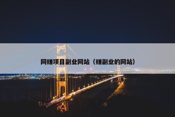 网赚项目副业网站（赚副业的网站）