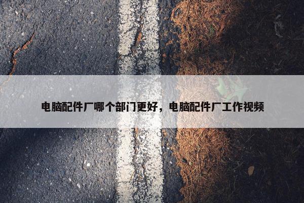 电脑配件厂哪个部门更好，电脑配件厂工作视频