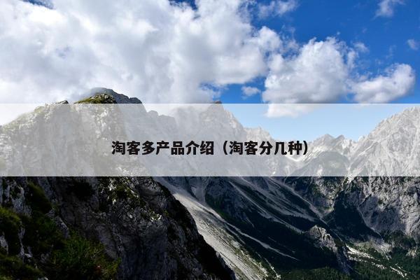 淘客多产品介绍（淘客分几种）