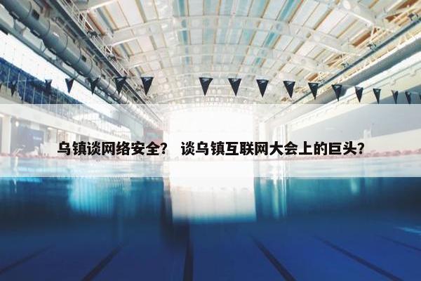 乌镇谈网络安全？ 谈乌镇互联网大会上的巨头？