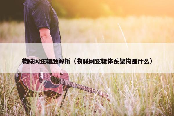 物联网逻辑题解析（物联网逻辑体系架构是什么）