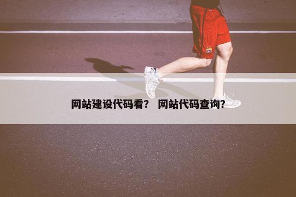 网站建设代码看？ 网站代码查询？