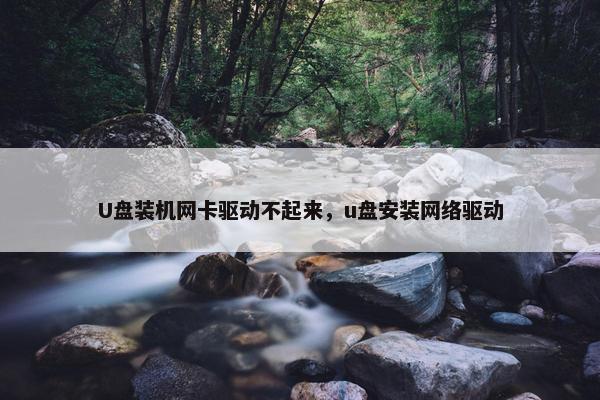 U盘装机网卡驱动不起来，u盘安装网络驱动