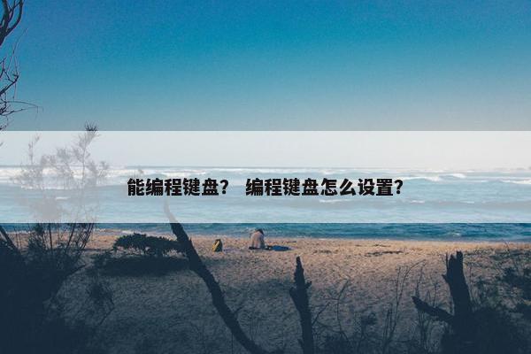 能编程键盘？ 编程键盘怎么设置？